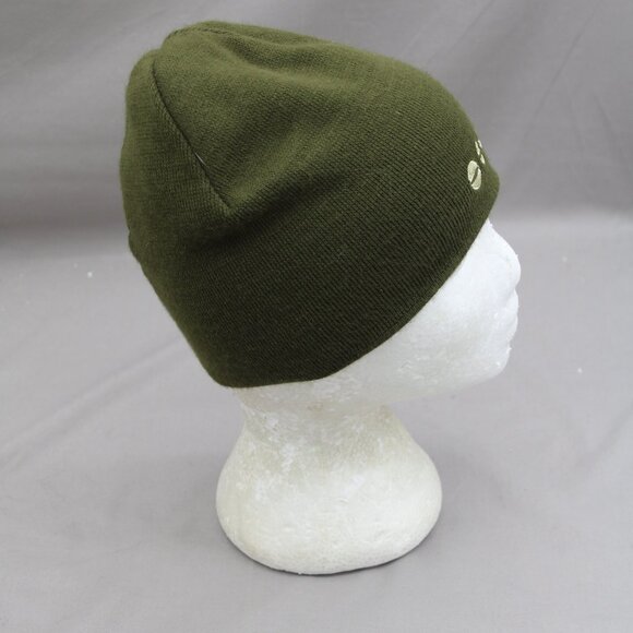 Westbeach Toque/Beanie - Green and Tan Reversible 2nd Logo - Adult Stretch Fit - Picture 6 of 12